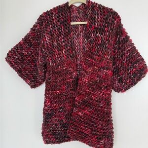 Handmade Chunky Knit Red Sweater